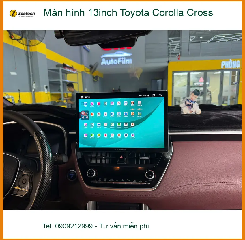Anh Tuấn Kiệt nâng cấp màn hình 13inch Toyota Corolla Cross tại Quận Bình Tân ảnh thực tế 3