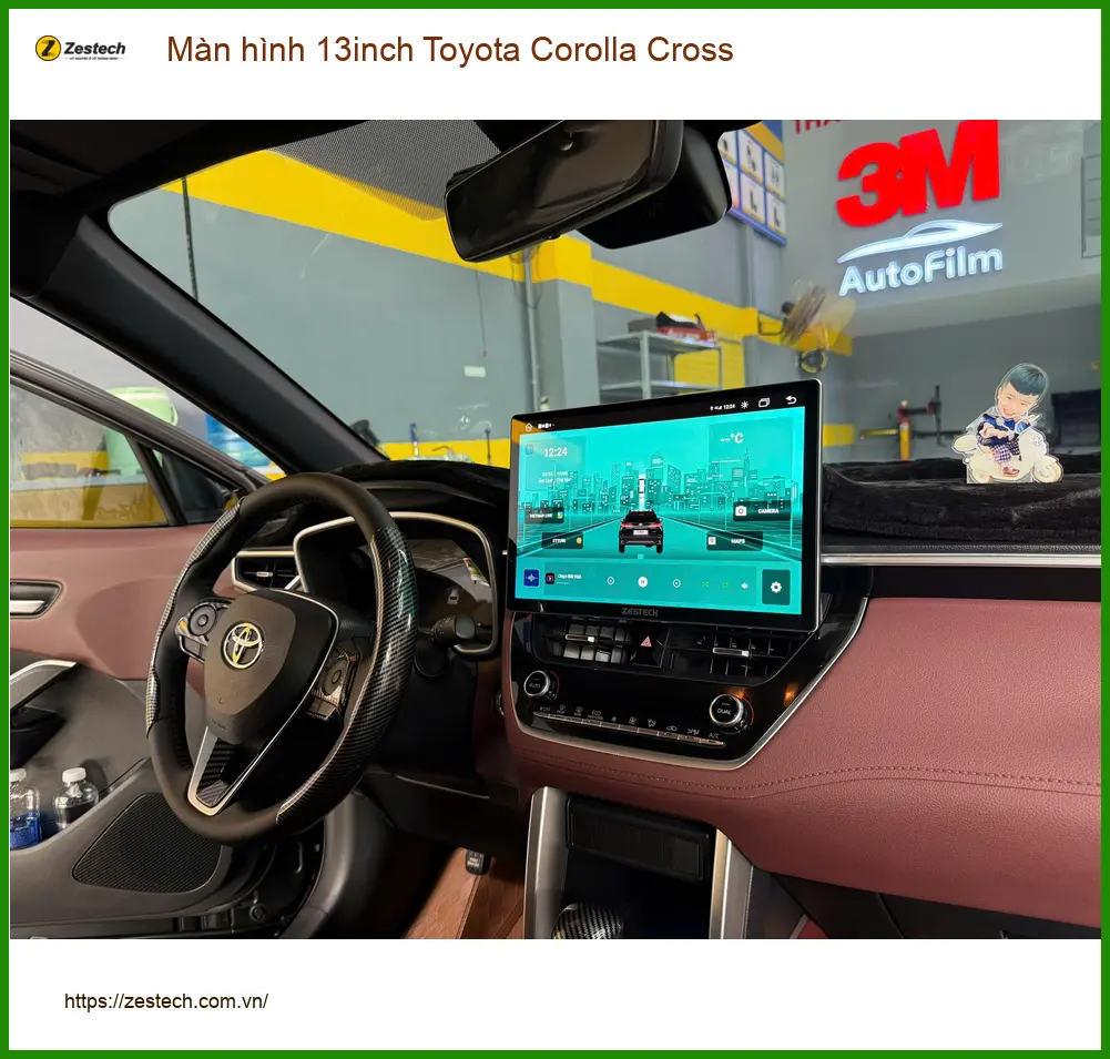 Chú Phát nâng cấp màn hình 13inch Toyota Corolla Cross tại Quận 12 ảnh thực tế 2