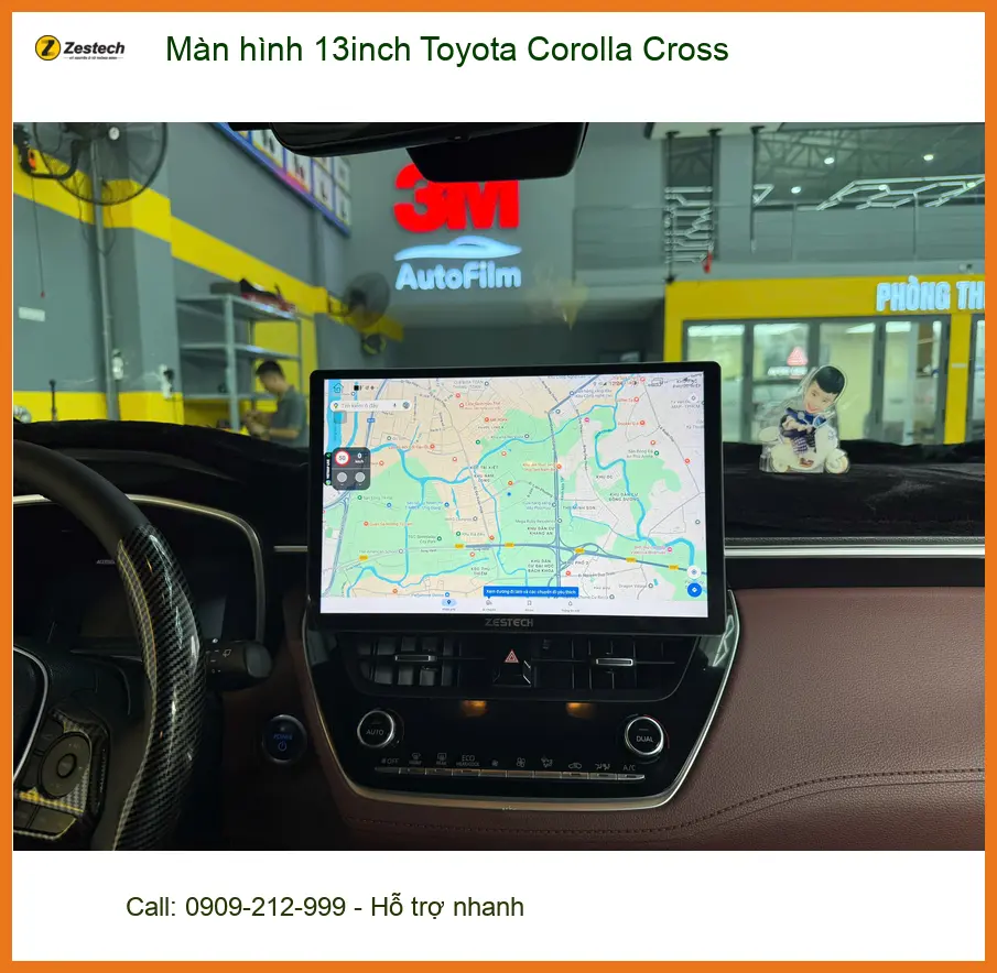 Chú Phát nâng cấp màn hình 13inch Toyota Corolla Cross tại Quận 12 ảnh thực tế 4