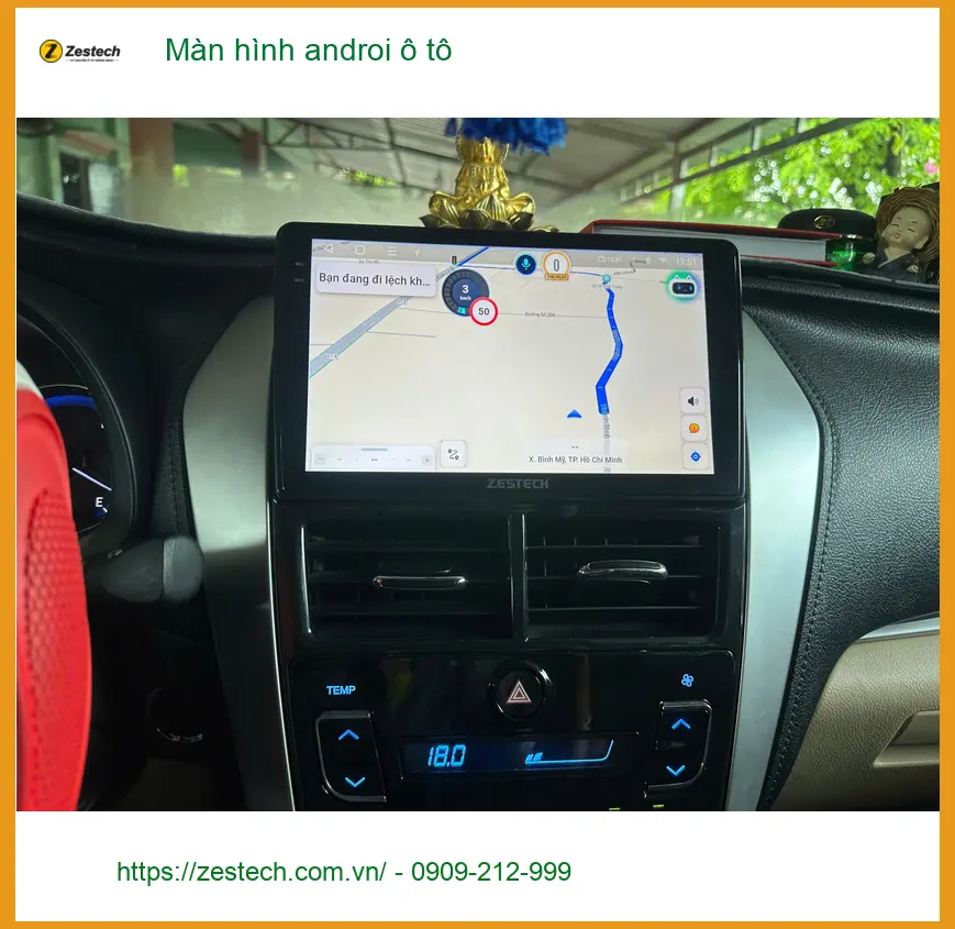 Anh Hoàng nâng cấp màn hình Android ô tô cho Hyundai Accent tại Bình Chánh