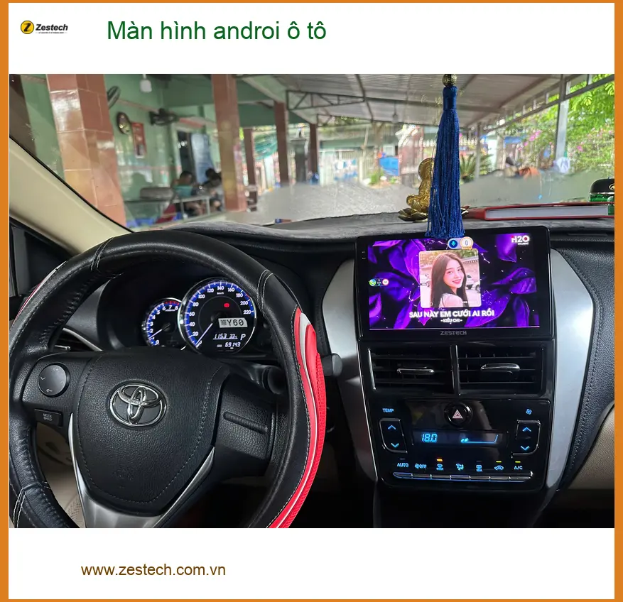 Chị Lan Anh lắp màn hình Android ô tô cho Toyota Vios tại Quận 11 ảnh thực tế 2