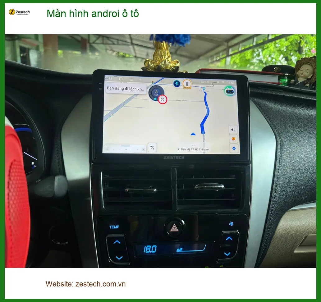 Chị Lan Anh lắp màn hình Android ô tô cho Toyota Vios tại Quận 11 ảnh thực tế 3