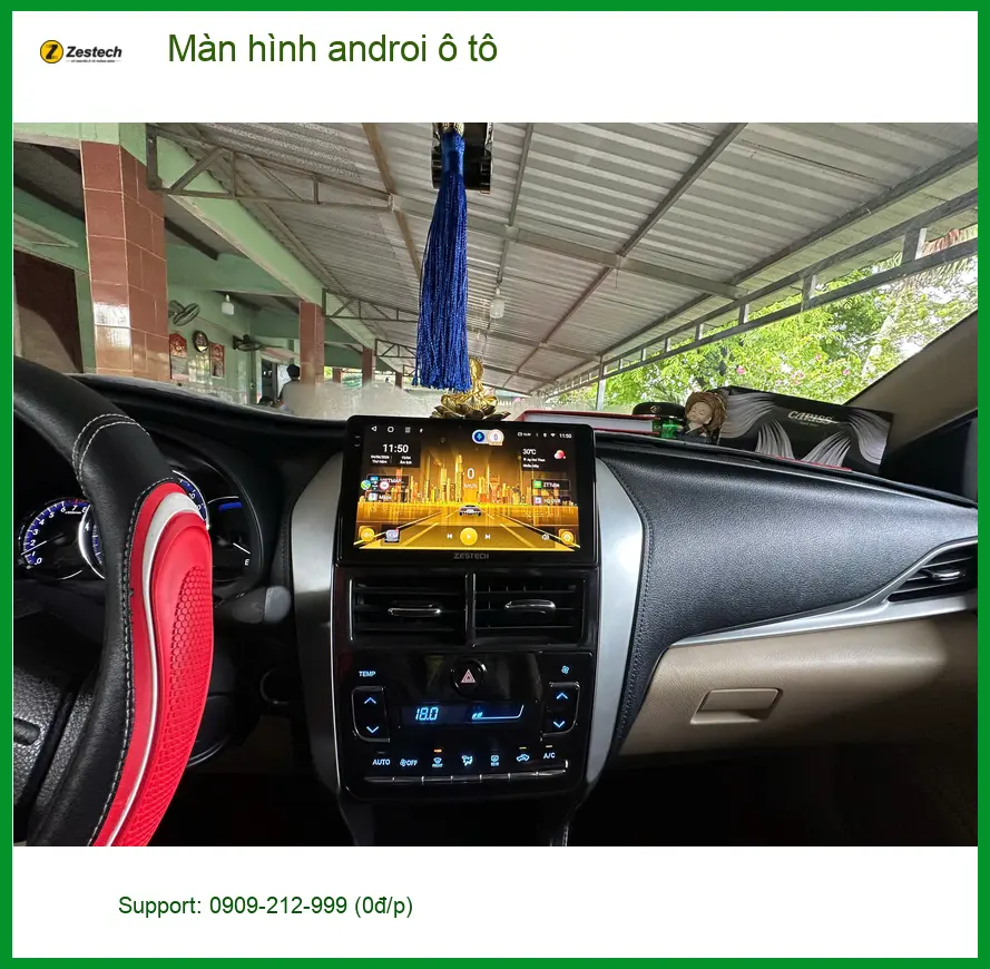 Anh Hoàng nâng cấp màn hình Android ô tô cho Hyundai Accent tại Bình Chánh ảnh thực tế 3