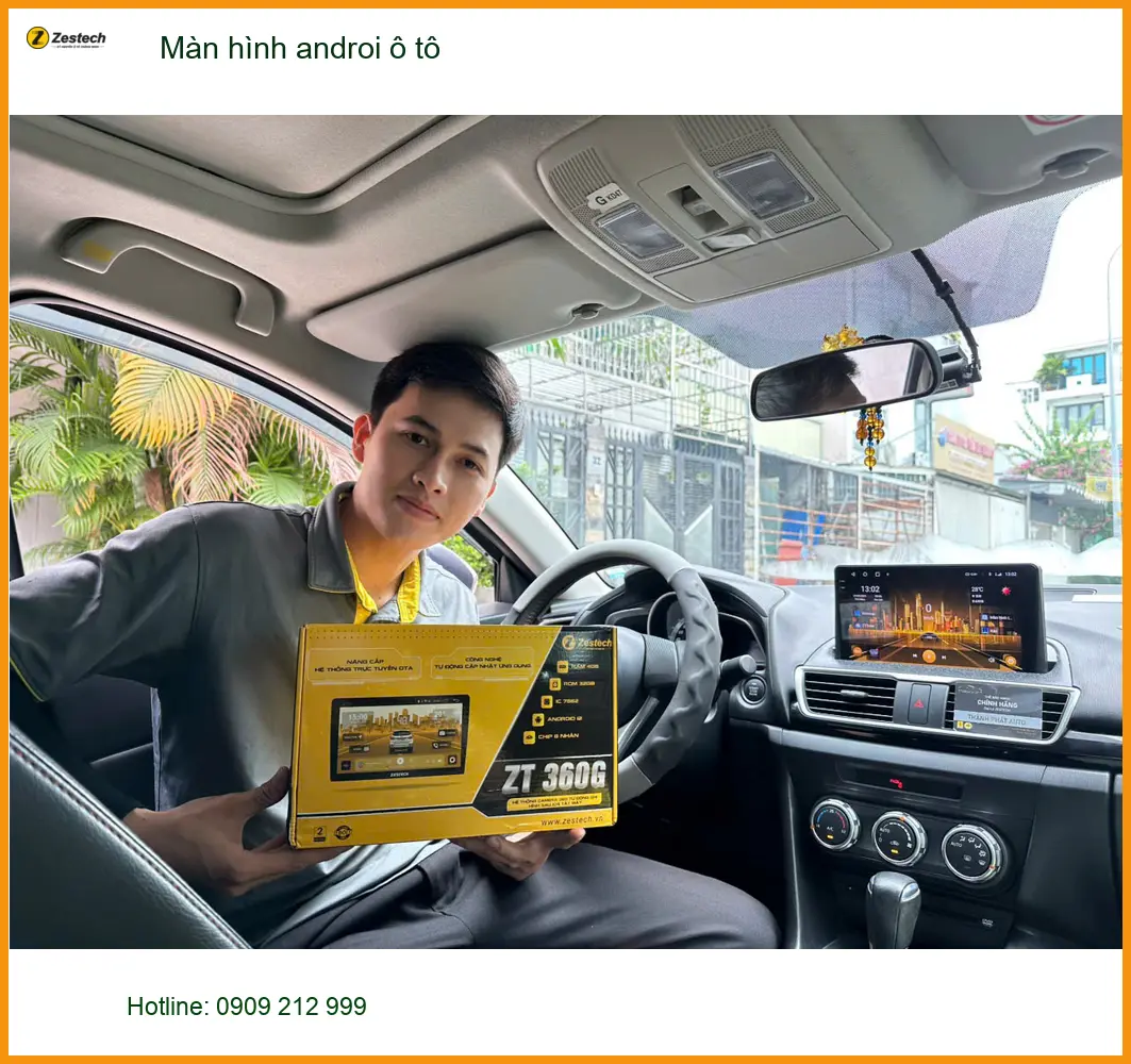 Anh Lâm lắp màn hình androi ô tô Hyundai Accent tại Quận Tân Bình ảnh thực tế 3
