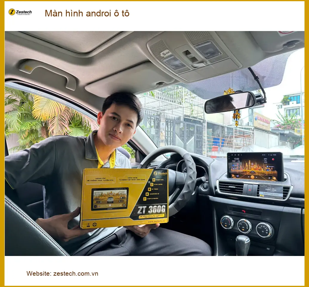 Chú Phước lắp màn hình androi ô tô cho Kia K3 tại Quận Thủ Đức để tiện sử dụng ảnh thực tế 2