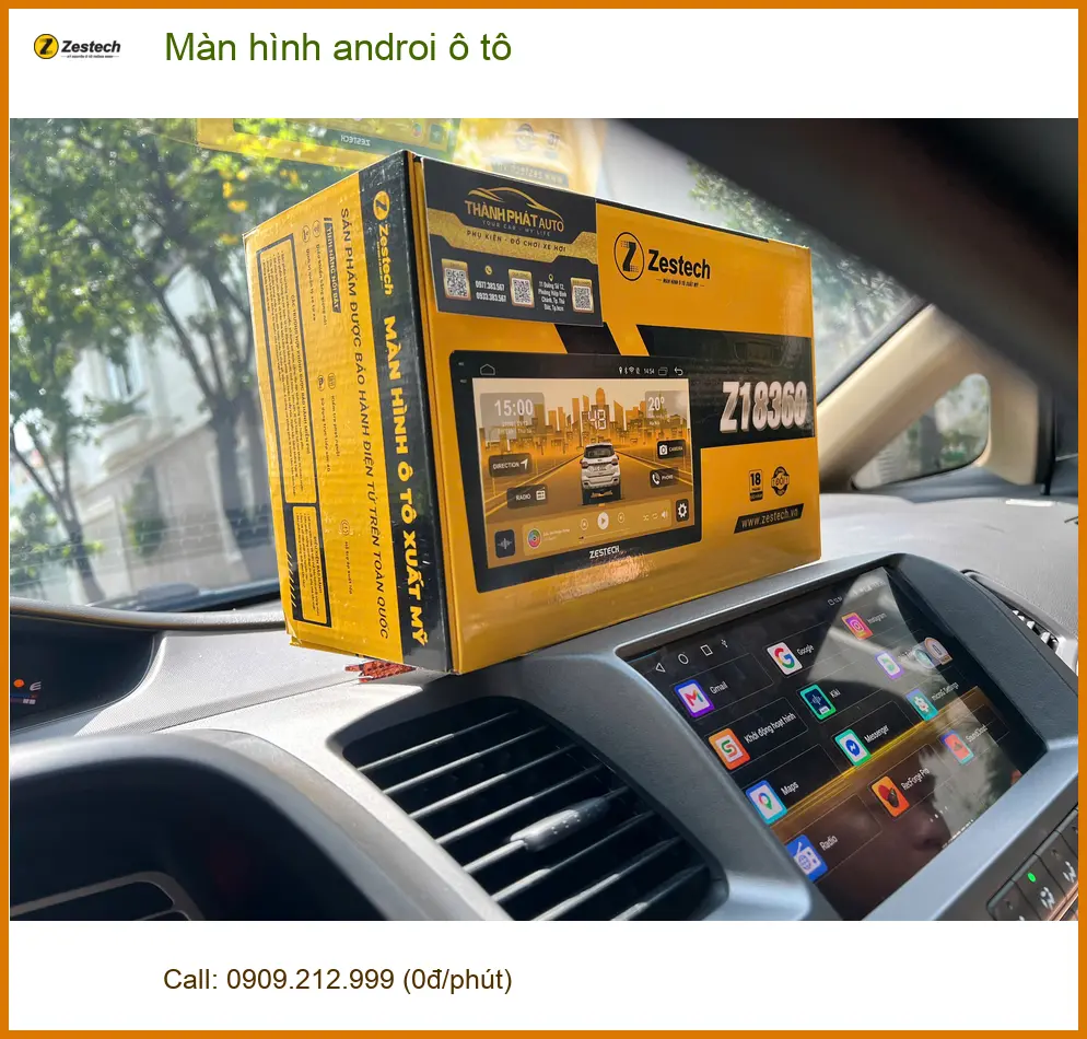 Chị Thảo lắp màn hình Android ô tô Hyundai Accent tại Hóc Môn ảnh thực tế 3