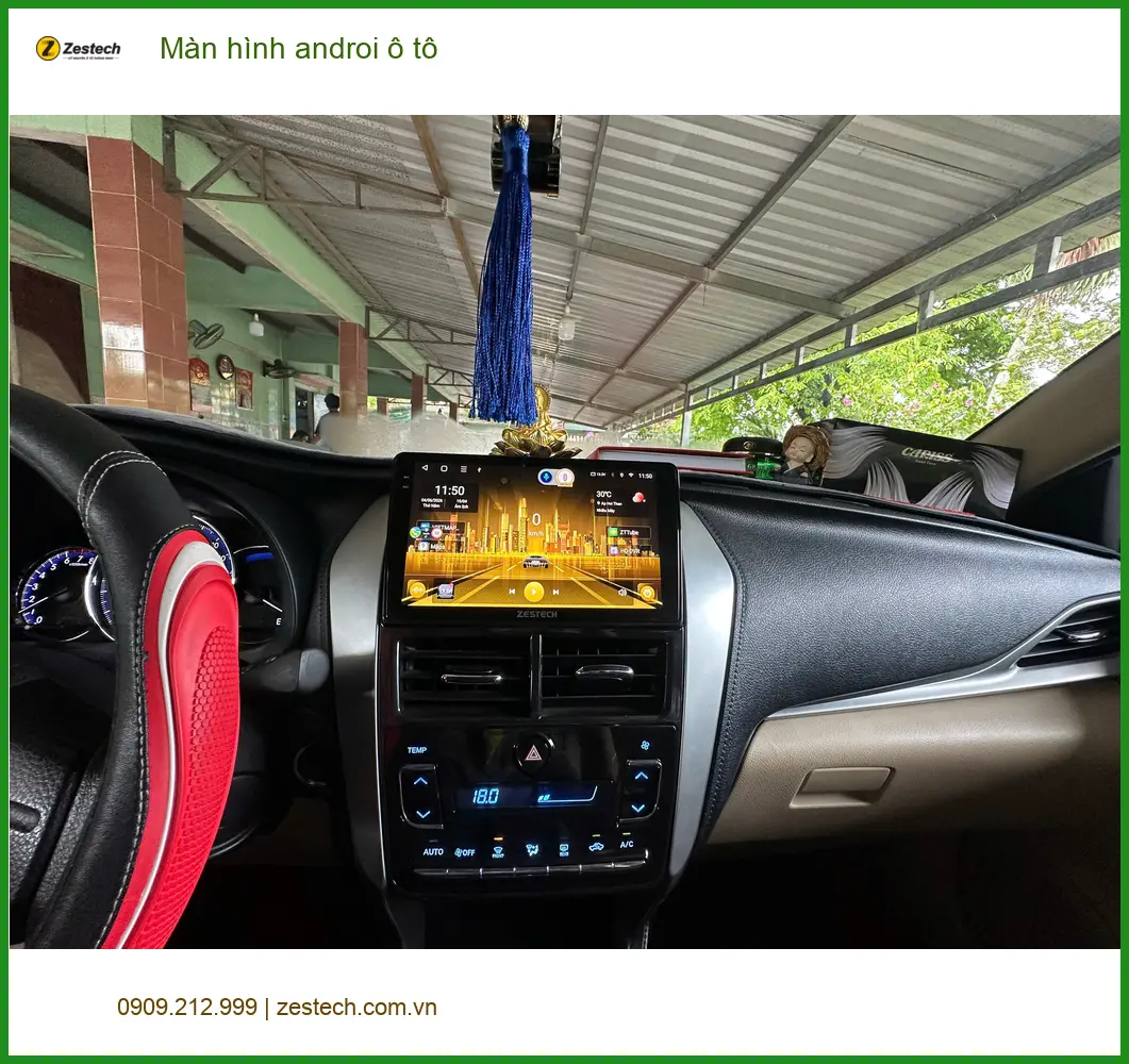 Chú Phúc lắp màn hình androi ô tô Kia Sorento tại Quận 8 để tiện đi làm ảnh thực tế 3