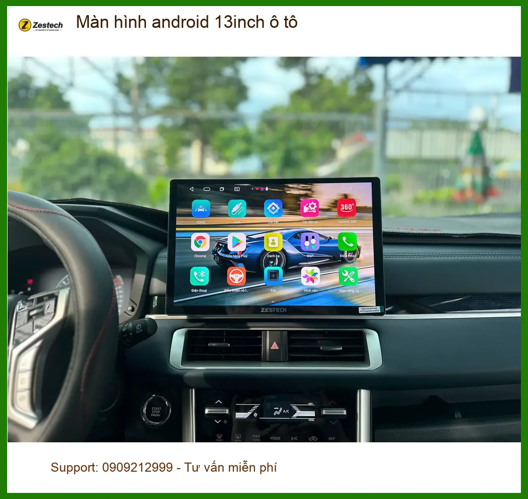 Anh Tùng lắp màn hình android 13inch ô tô Toyota Vios Quận 12 để trải nghiệm công nghệ ảnh thực tế 3