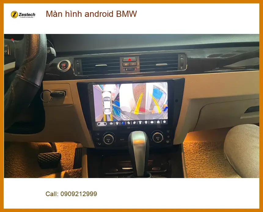 Anh Quang nâng cấp màn hình android cho BMW X5 tại Quận Phú Nhuận vì màn hình zin đã cũ và chậm ảnh thực tế 2