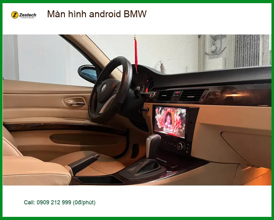 Anh Quang nâng cấp màn hình android cho BMW X5 tại Quận Phú Nhuận vì màn hình zin đã cũ và chậm ảnh thực tế 3