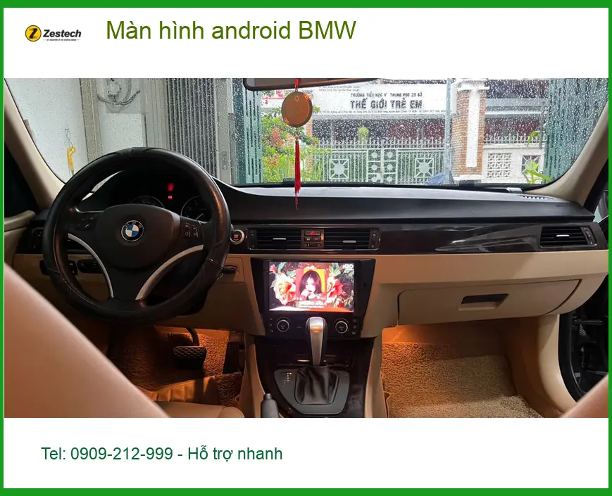 Anh Quang nâng cấp màn hình android cho BMW X5 tại Quận Phú Nhuận vì màn hình zin đã cũ và chậm ảnh thực tế 4
