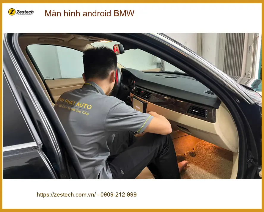 Anh Tùng lắp Màn hình Android cho BMW X5 tại Gò Vấp, cần tính năng giải trí cao cấp ảnh thực tế 4