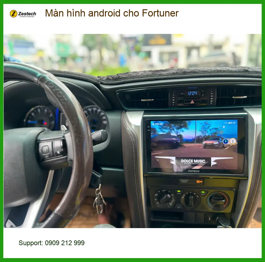 Anh Tùng lắp Màn hình Android cho Fortuner tại Quận 2 vì màn zin chậm chạp ảnh thực tế 2