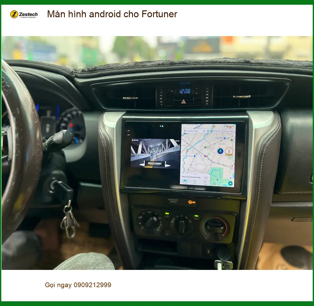 Anh Tùng lắp Màn hình Android cho Fortuner tại Quận 2 vì màn zin chậm chạp ảnh thực tế 4