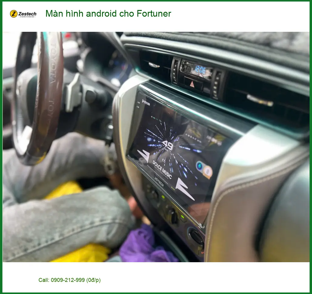 Anh Tùng lắp Màn hình Android cho Fortuner tại Quận 2 vì màn zin chậm chạp ảnh thực tế 5