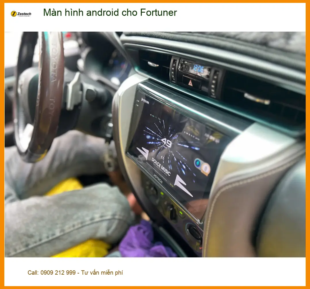 Anh Khải lắp màn hình android cho Fortuner tại Hóc Môn để nâng tầm trải nghiệm lái ảnh thực tế 2