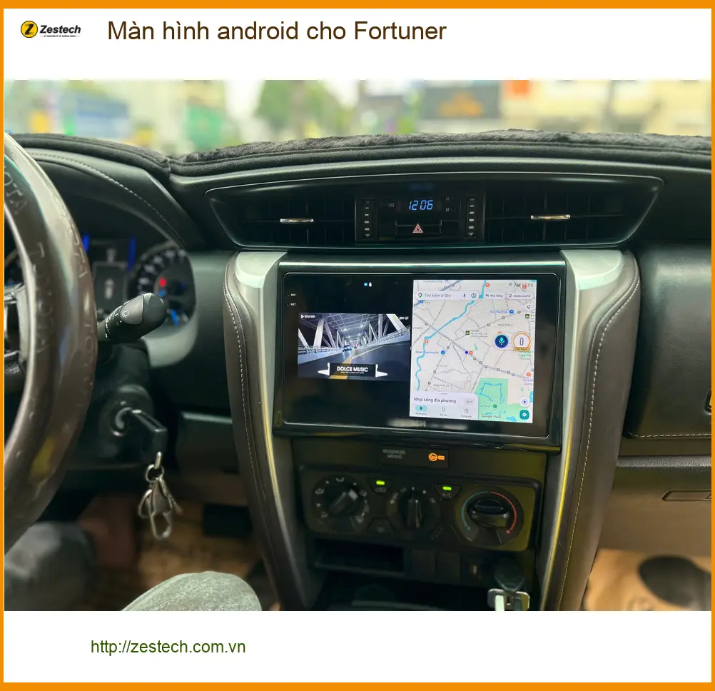 Anh Trung lắp màn hình Android cho Fortuner tại Gò Vấp để xem bản đồ tiện lợi hơn ảnh thực tế 2