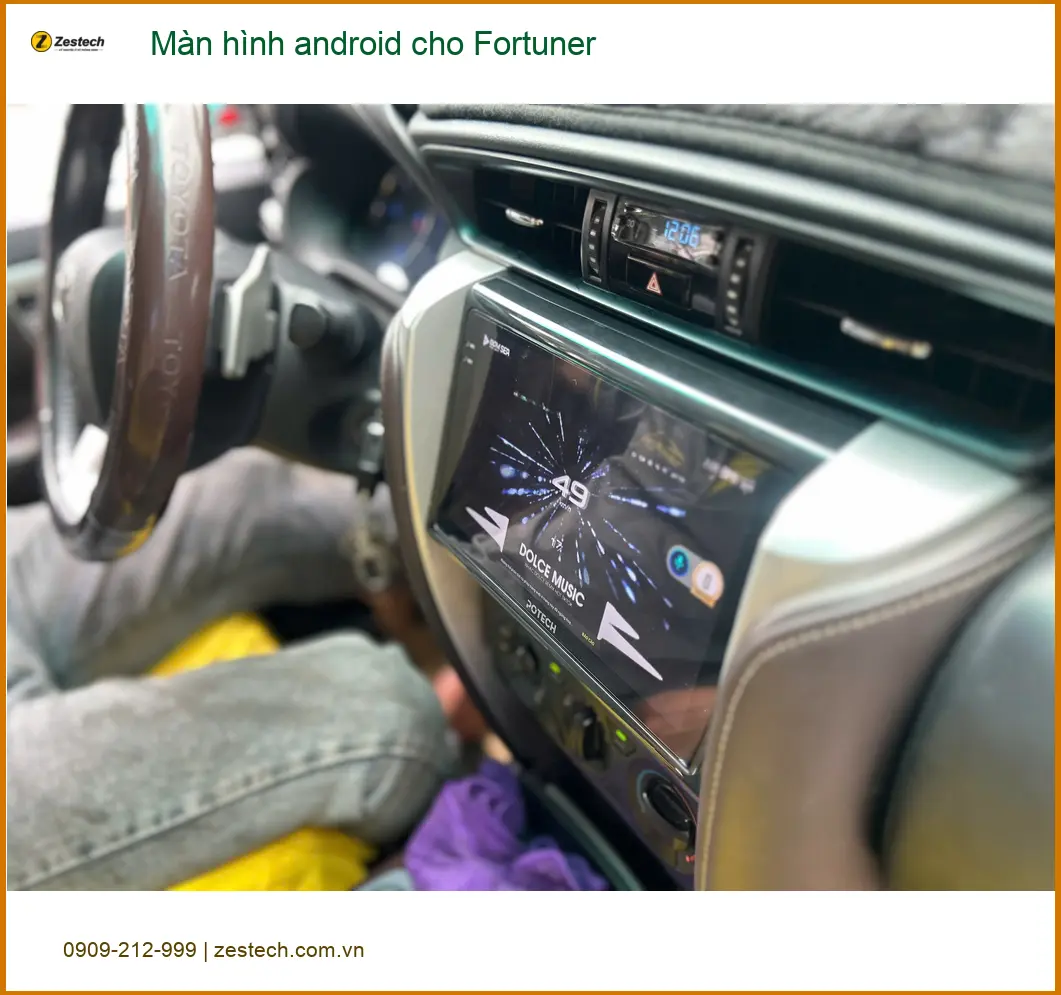 Anh Kiên lắp màn hình Android cho Fortuner tại Quận Tân Bình để xem bản đồ và giải trí ảnh thực tế 3