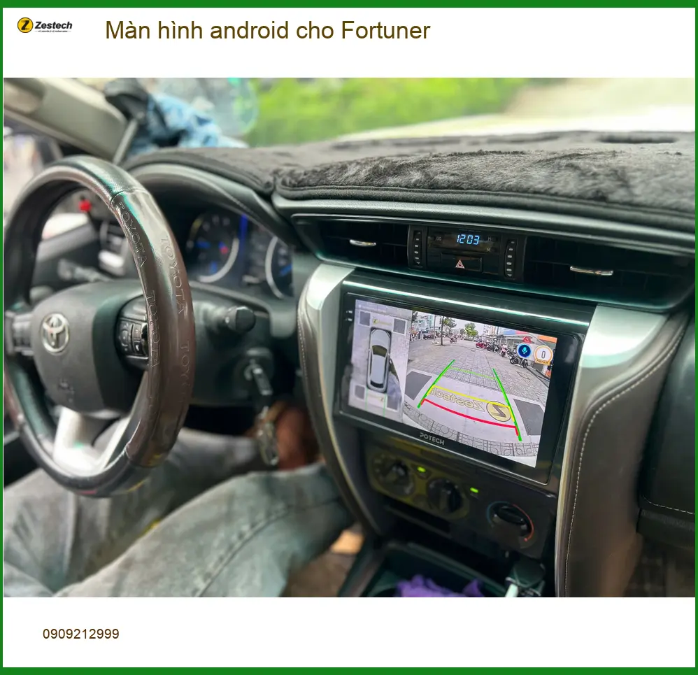 Anh Khang nâng cấp màn hình android cho Fortuner tại Quận 12 để hành trình thêm tiện nghi ảnh thực tế 3