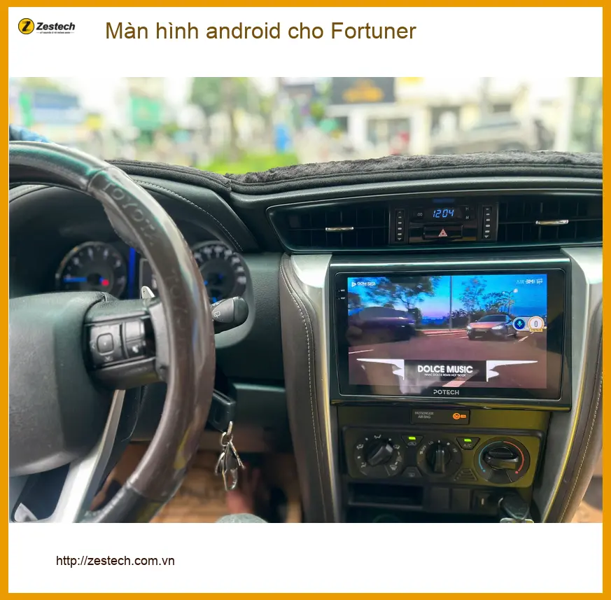 Chị Thúy lắp màn hình android cho Fortuner tại Quận 9 để nâng tầm tiện ích cho xe ảnh thực tế 2
