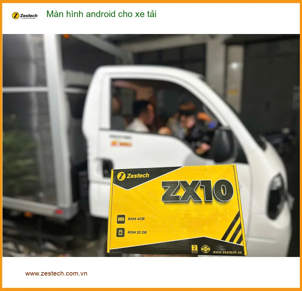 Anh Quang lắp màn hình Android cho xe tải tại Quận 2 vì màn hình zin quá cũ