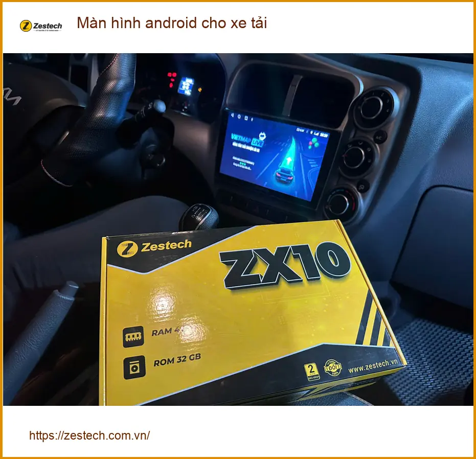 Anh Quang lắp màn hình Android cho xe tải tại Quận 2 vì màn hình zin quá cũ ảnh thực tế 2