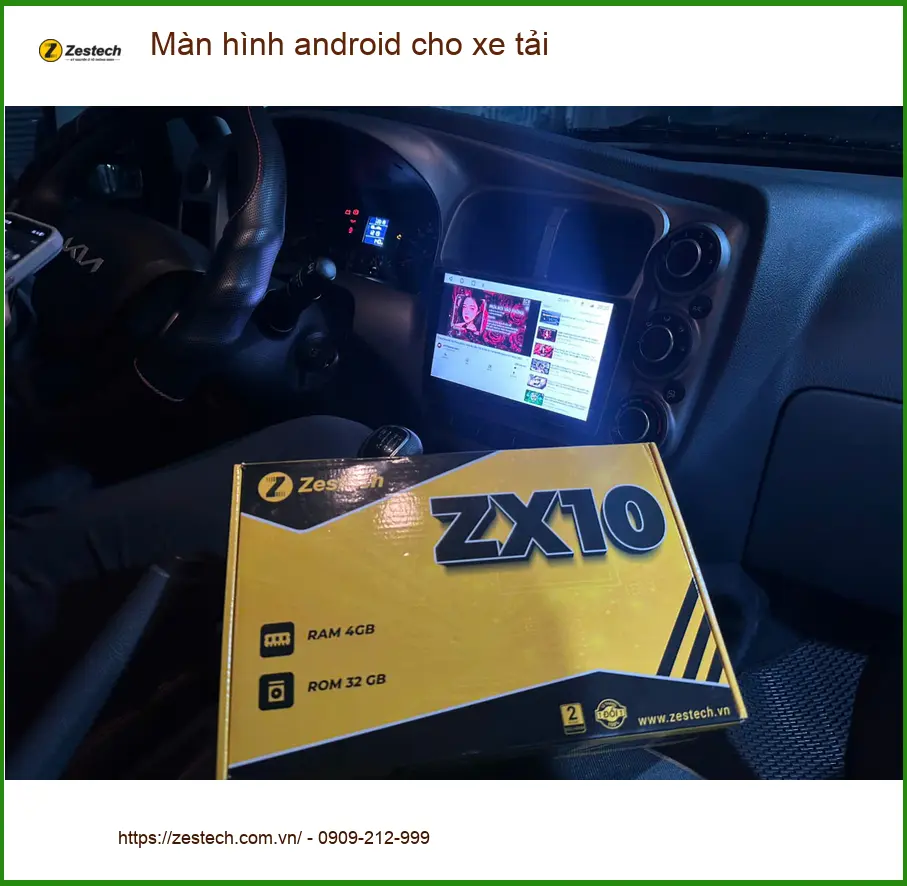 Anh Quang lắp màn hình Android cho xe tải tại Quận 2 vì màn hình zin quá cũ ảnh thực tế 5