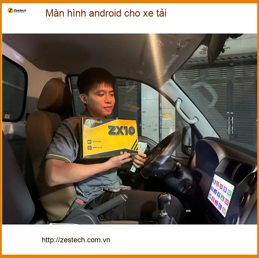 Chú Tùng lắp màn hình Android cho xe tải Isuzu D-MAX tại Quận Tân Bình ảnh thực tế 5