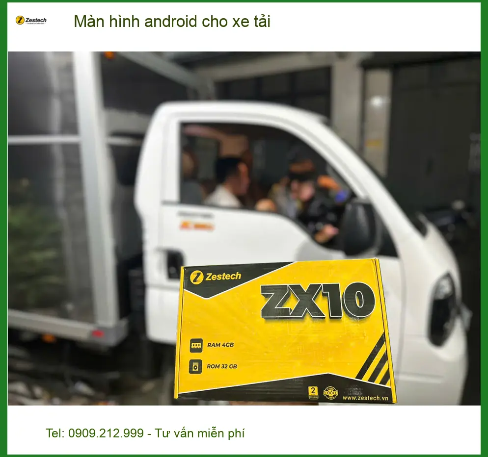 Anh Hùng lắp màn hình Android cho xe tải Isuzu tại Quận Bình Thạnh ảnh thực tế 4
