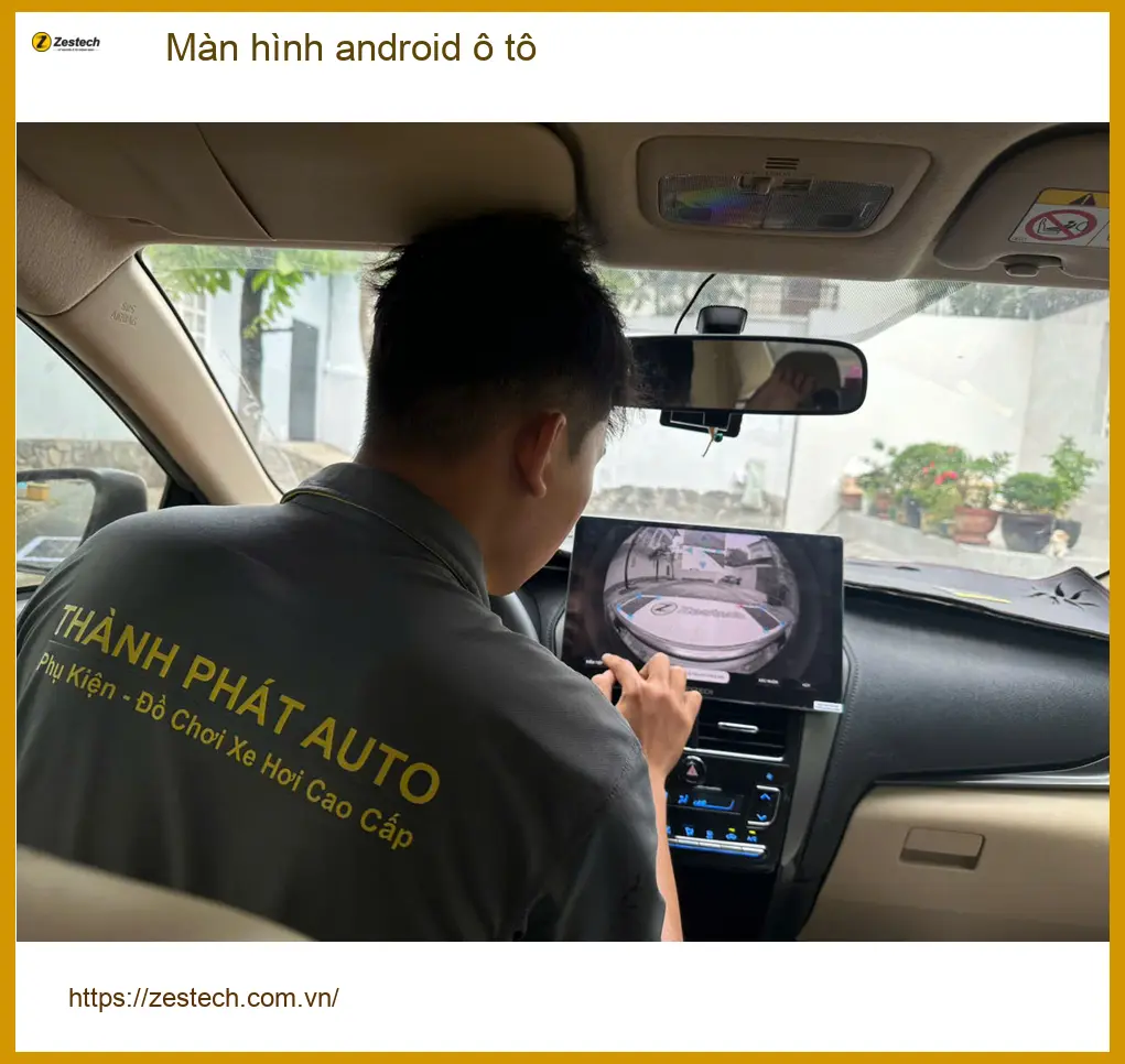 Anh Kiên lắp màn hình android ô tô Hyundai Accent tại Quận Huyện Nhà Bè ảnh thực tế 2