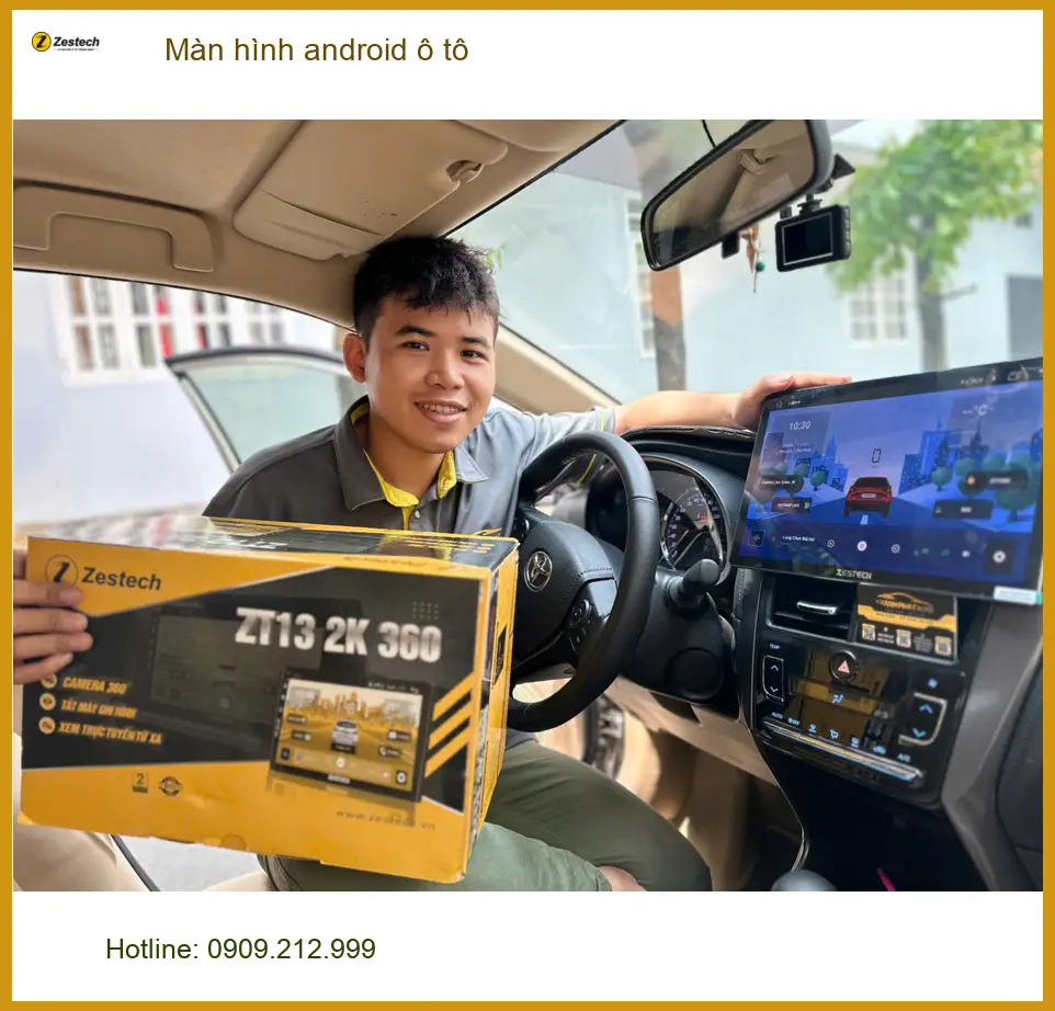 Anh Kiên lắp màn hình android ô tô Hyundai Accent tại Quận Huyện Nhà Bè ảnh thực tế 3