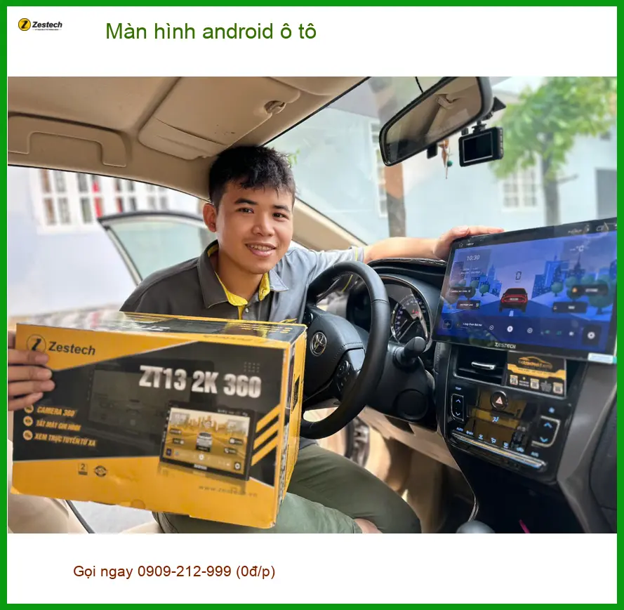 Cô Liên lắp đặt màn hình android ô tô cho Mazda 3 tại Quận 11