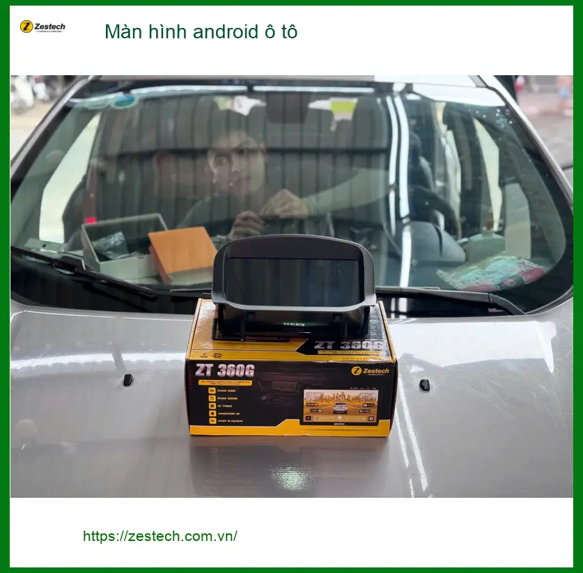 Chị Trâm lắp màn hình android ô tô cho Hyundai Accent tại Hóc Môn vì màn zin quá cũ ảnh thực tế 2