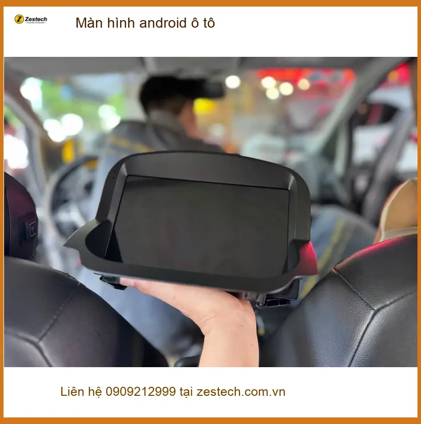 Chị Trâm lắp màn hình android ô tô cho Hyundai Accent tại Hóc Môn vì màn zin quá cũ ảnh thực tế 3