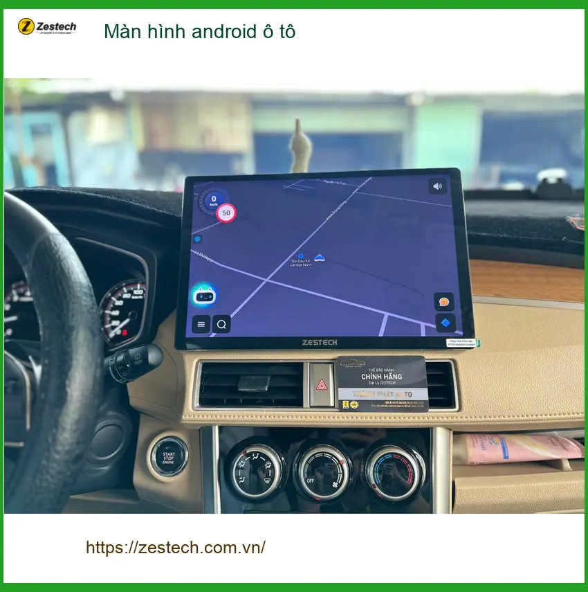 Cô Hà lắp màn hình Android ô tô VinFast Lux A tại Quận Tân Phú cần định vị ảnh thực tế 4