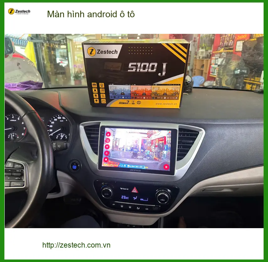 Anh Tùng nâng cấp màn hình Android cho Hyundai Accent tại Quận Thủ Đức.