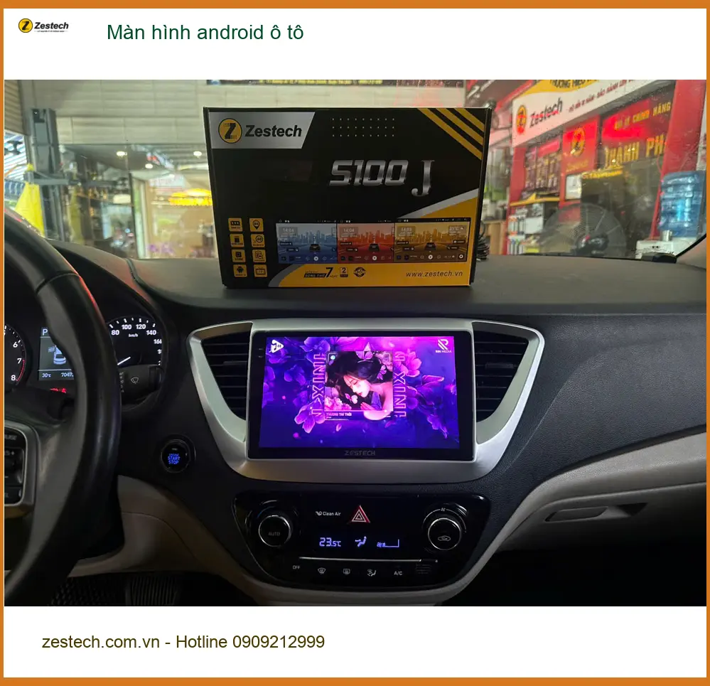 Anh Tùng nâng cấp màn hình Android cho Hyundai Accent tại Quận Thủ Đức. ảnh thực tế 2