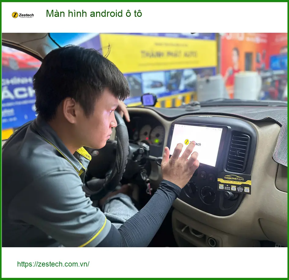 Chị Thùy nâng cấp màn hình Android ô tô Hyundai Accent Quận 2 uy tín