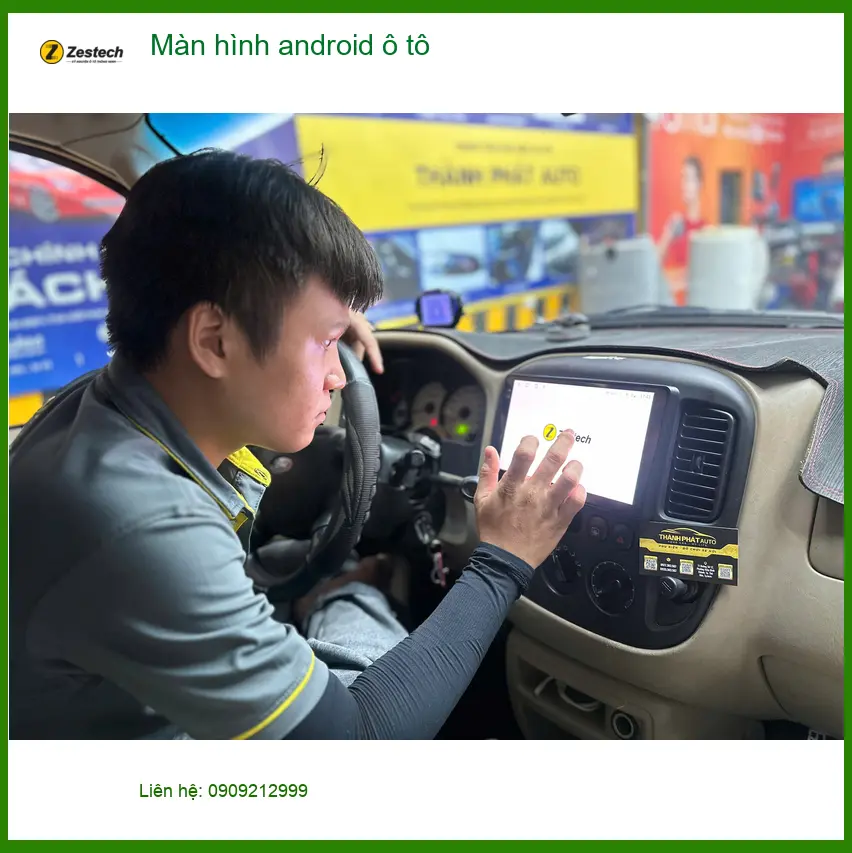 Anh Long lắp màn hình Android ô tô Hyundai Accent tại Quận 12 để nâng cấp tính năng. ảnh thực tế 2