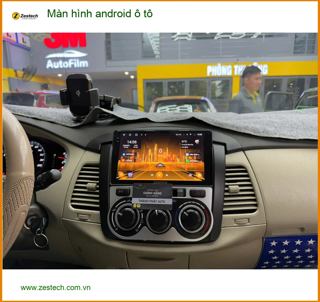Cô Lan Anh nâng cấp màn hình android ô tô Hyundai Accent Quận 9 ảnh thực tế 2