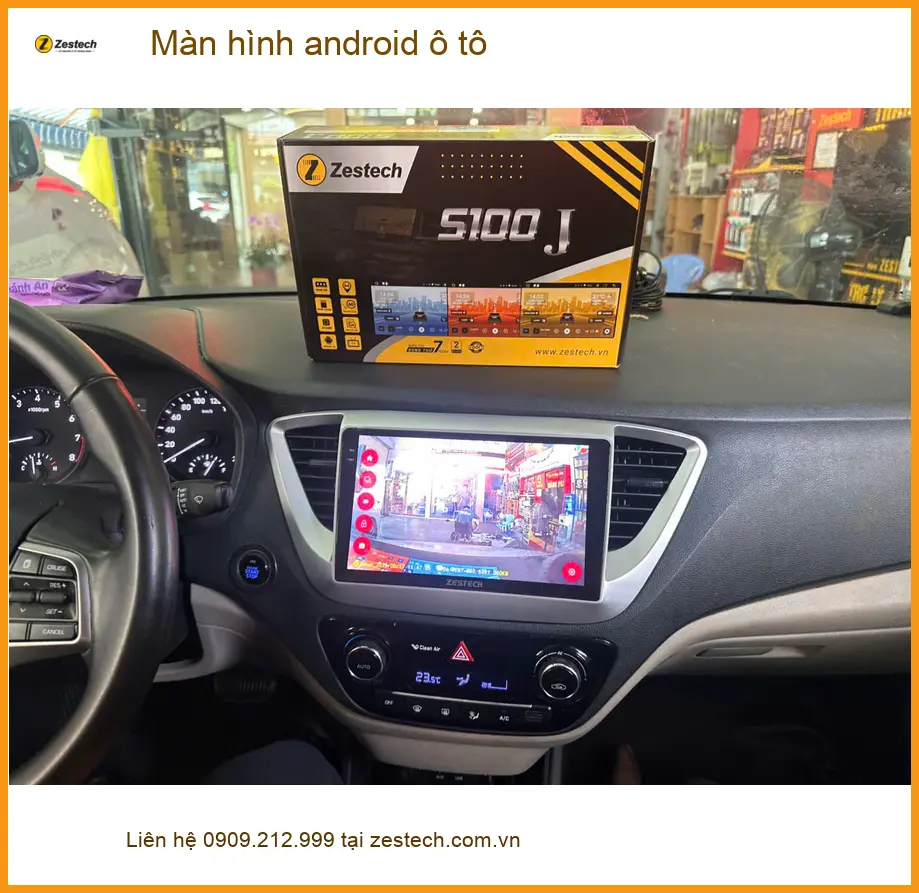 Anh Hải nâng cấp màn hình Android ô tô Zestech tại Cần Giờ cho Hyundai i10