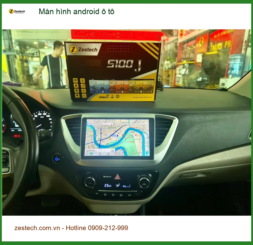 Anh Hải nâng cấp màn hình Android ô tô Zestech tại Cần Giờ cho Hyundai i10 ảnh thực tế 2
