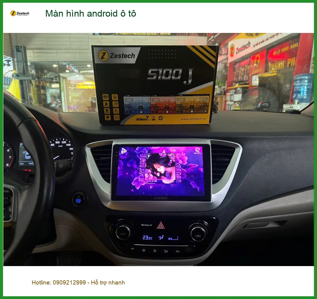 Anh Hải nâng cấp màn hình Android ô tô Zestech tại Cần Giờ cho Hyundai i10 ảnh thực tế 3