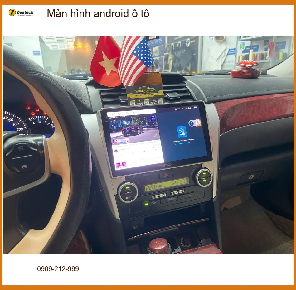 Chị Kim Oanh nâng cấp màn hình Android ô tô VinFast Lux A tại Quận Gò Vấp