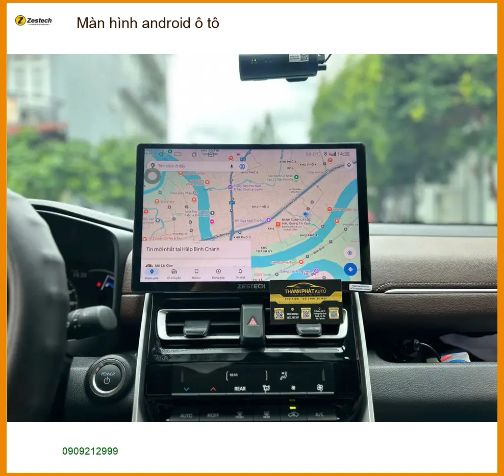 Anh Duy nâng cấp màn hình Android ô tô cho Kia Carnival tại Quận 6 để giải trí khi chờ đón con ảnh thực tế 3