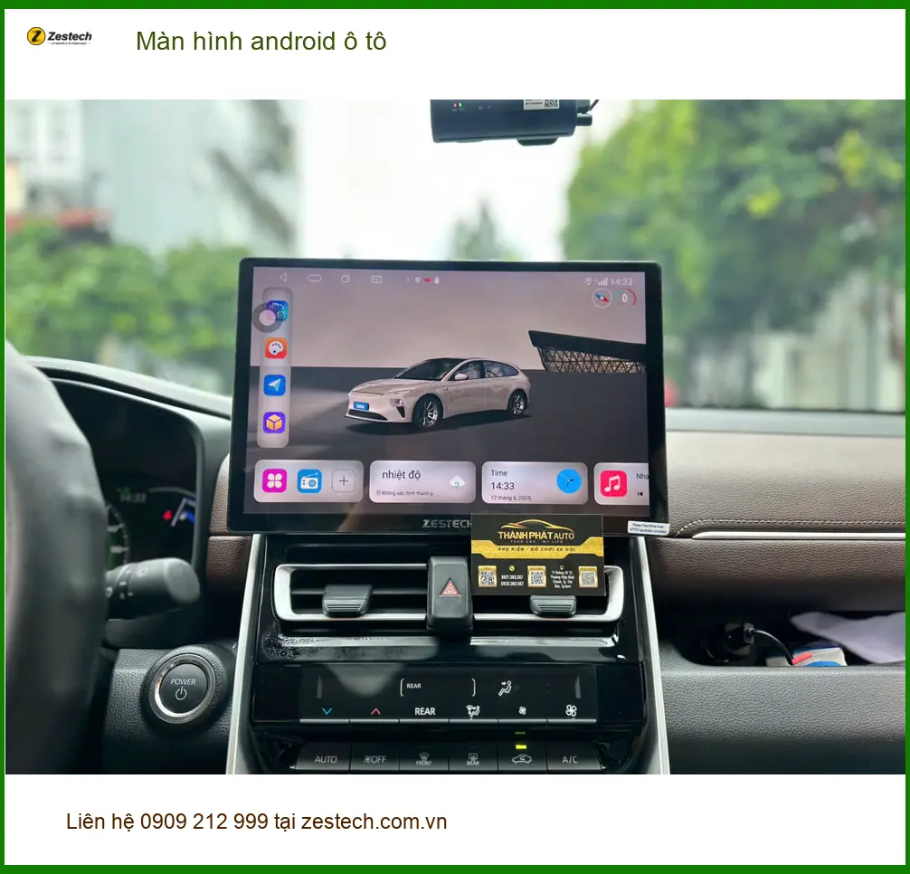 Anh Duy nâng cấp màn hình Android ô tô cho Kia Carnival tại Quận 6 để giải trí khi chờ đón con ảnh thực tế 4