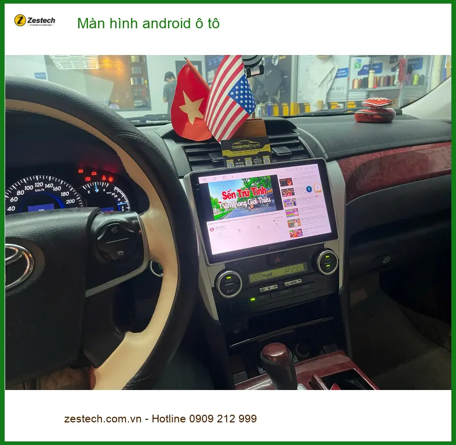Chị Kim Oanh nâng cấp màn hình Android ô tô VinFast Lux A tại Quận Gò Vấp ảnh thực tế 4