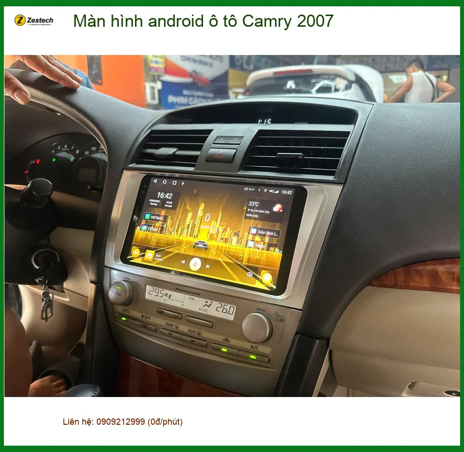 Anh Dũng lắp màn hình Android ô tô Camry 2007 tại Củ Chi để nâng tầm giải trí