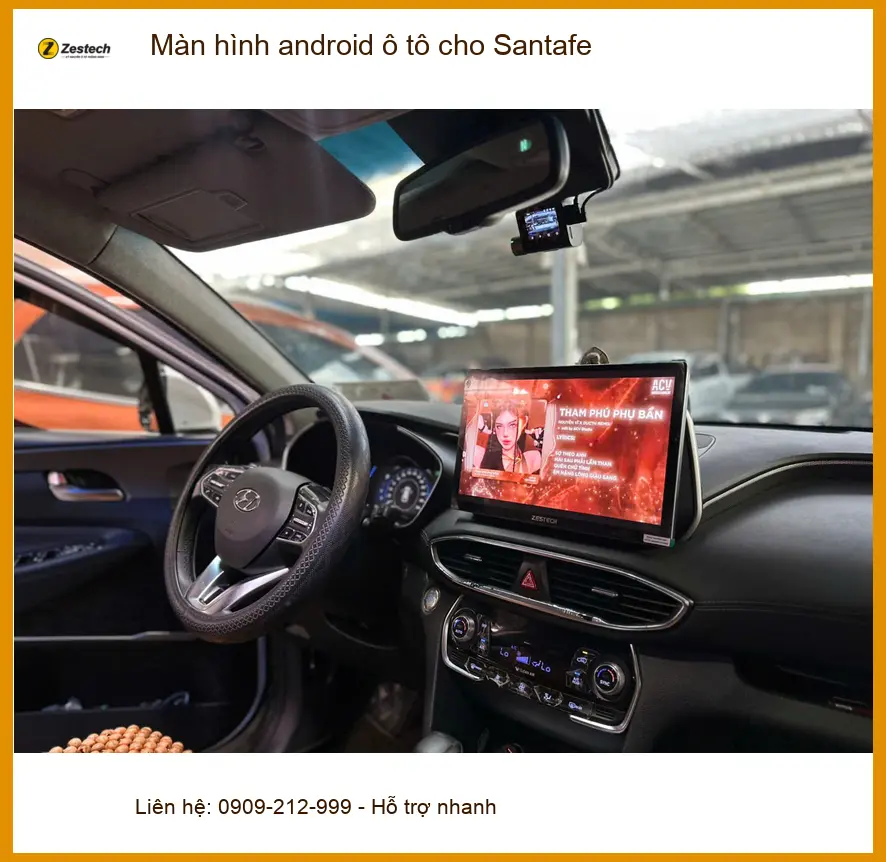Anh Khang nâng cấp màn hình Android ô tô cho Santafe tại Quận Tân Phú ảnh thực tế 2