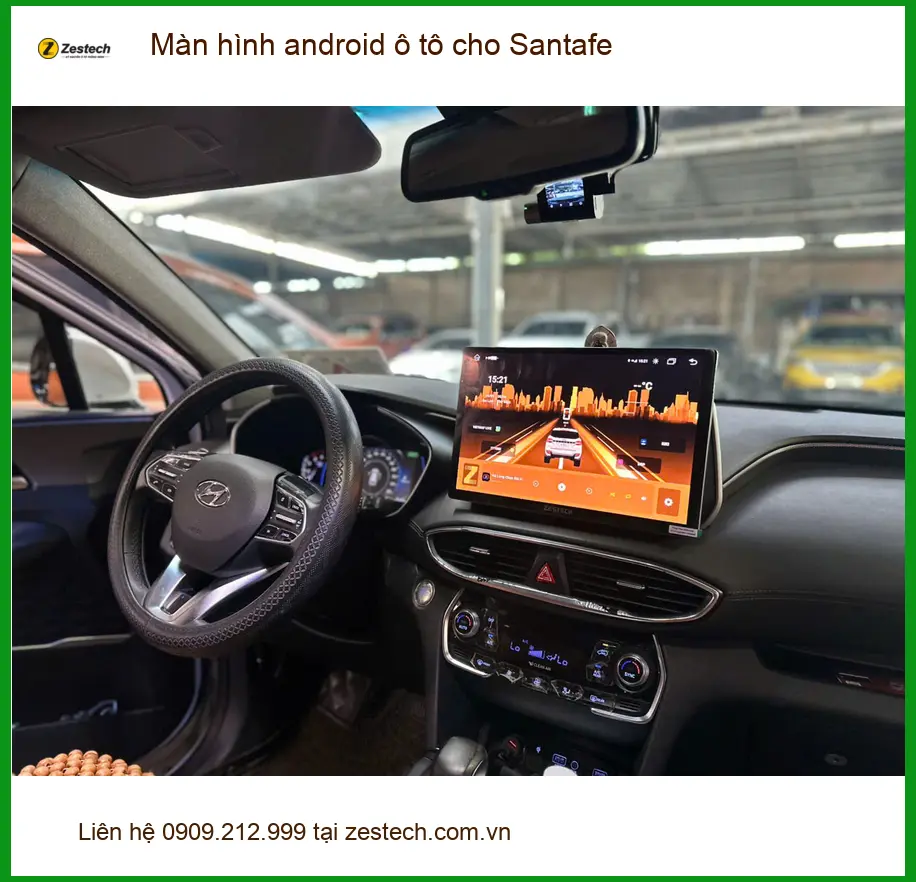 Anh Khang nâng cấp màn hình Android ô tô cho Santafe tại Quận Tân Phú ảnh thực tế 3